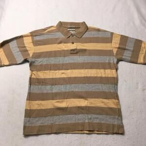 review by baxte Collection Shirt Men  Large  Polo beige Stripe Cotton Golf